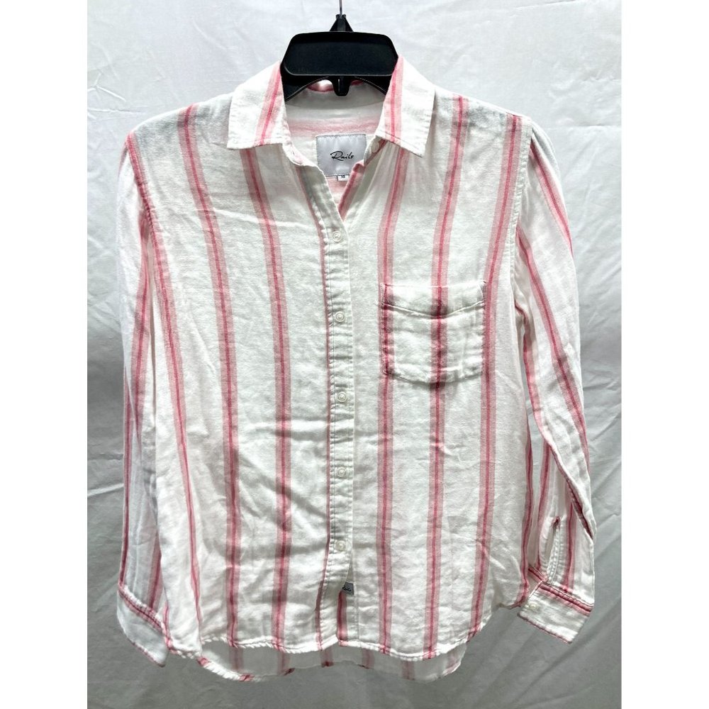 Rails Regan Tulip Stripe Button Down Shirt Xs - image 1